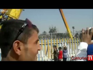 Lunaparkta dehşet kaza anı kamerada