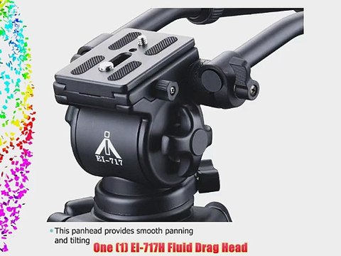 CowboyStudio EI-717H head Handle Pro Video Camera Fluid Drag Tripod Head