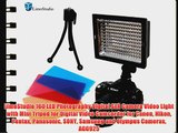 LimoStudio 160 LED Photography Digital SLR Camera Video Light with Mini Tripod for Digital