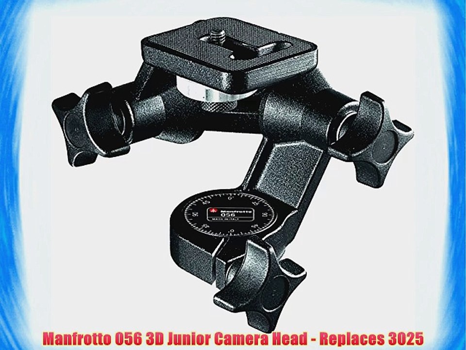 Manfrotto 056 3D Junior Camera Head - Replaces 3025