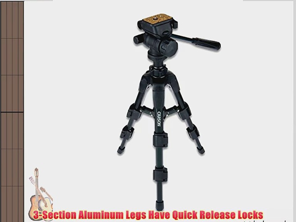 Carson TriForce 3-Way Pan-Head Tabletop Tripod Black (TF-100)