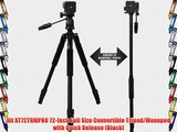 Xit XT72TRMPRO 72-Inch Full Size Convertible Tripod/Monopod with Quick Release (Black)