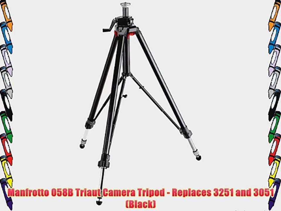 Manfrotto 058B Triaut Camera Tripod - Replaces 3251 and 3051 (Black)