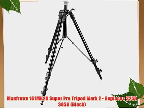 Manfrotto 161MK2B Super Pro Tripod Mark 2 - Replaces 3258 3058 (Black)