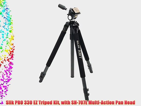 Slik PRO 330 EZ Tripod Kit with SH-707E Multi-Action Pan Head