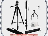 3 Piece Best Value Tripod Package For Sony Alpha DSLR SLT-A33 A35 A37 A55 A57 A65 A77 A77II