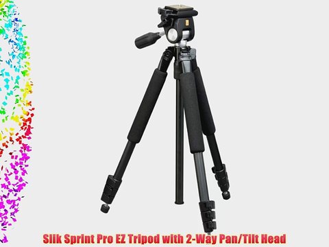 Slik Sprint Pro EZ Tripod with 2-Way Pan/Tilt Head