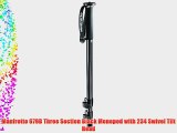 Manfrotto 679B Three Section Black Monopod with 234 Swivel Tilt Head