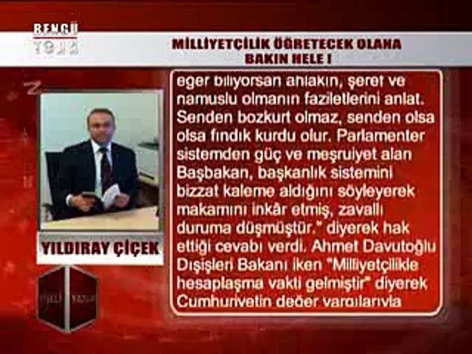 KÖŞELİ YAZILAR - YILDIRAY ÇİÇEK 29.04.2015
