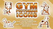 After Effects Project Files - Gym Pictoman Icons - VideoHive 9499748
