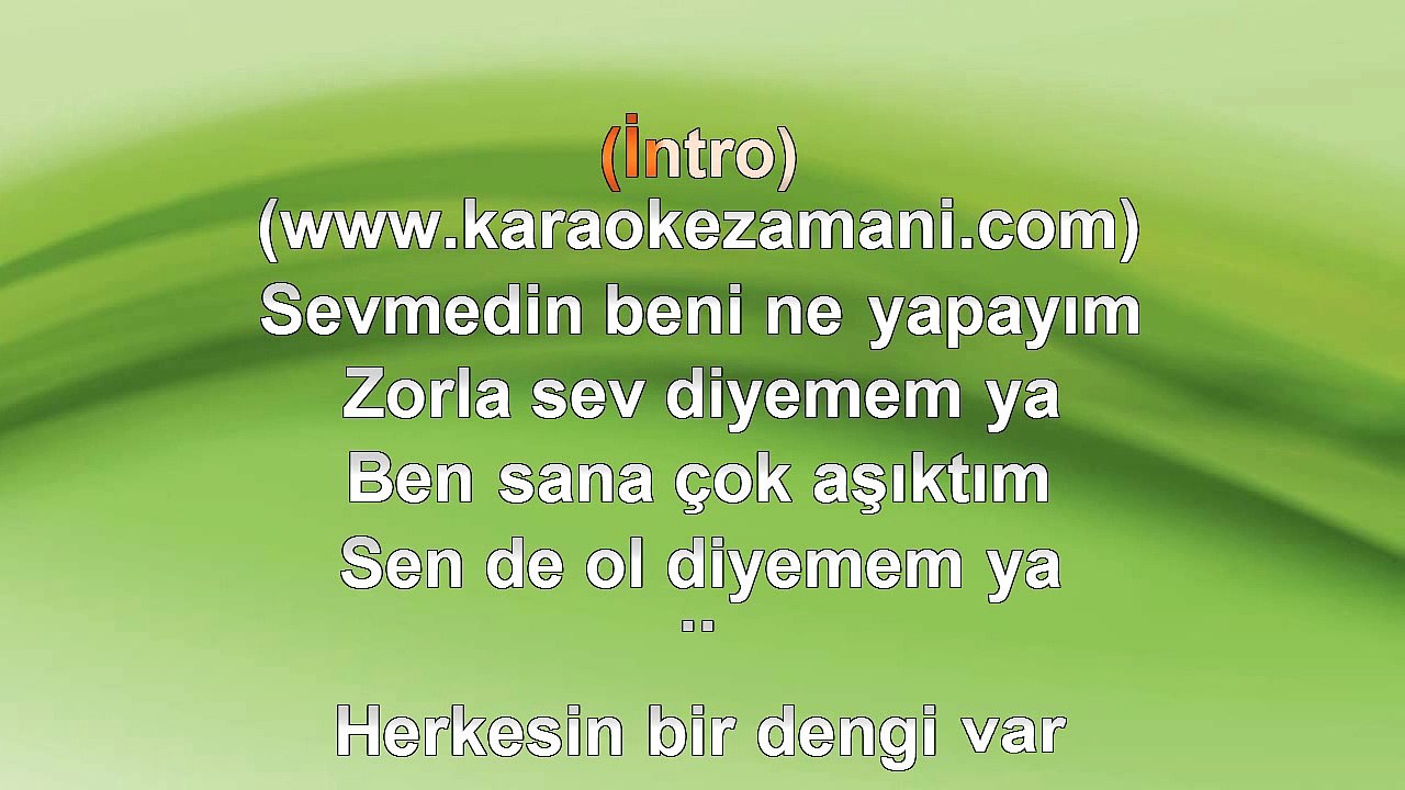 Emre Altuğ - Sev Diyemem - 2010 - TÜRKÇE KARAOKE