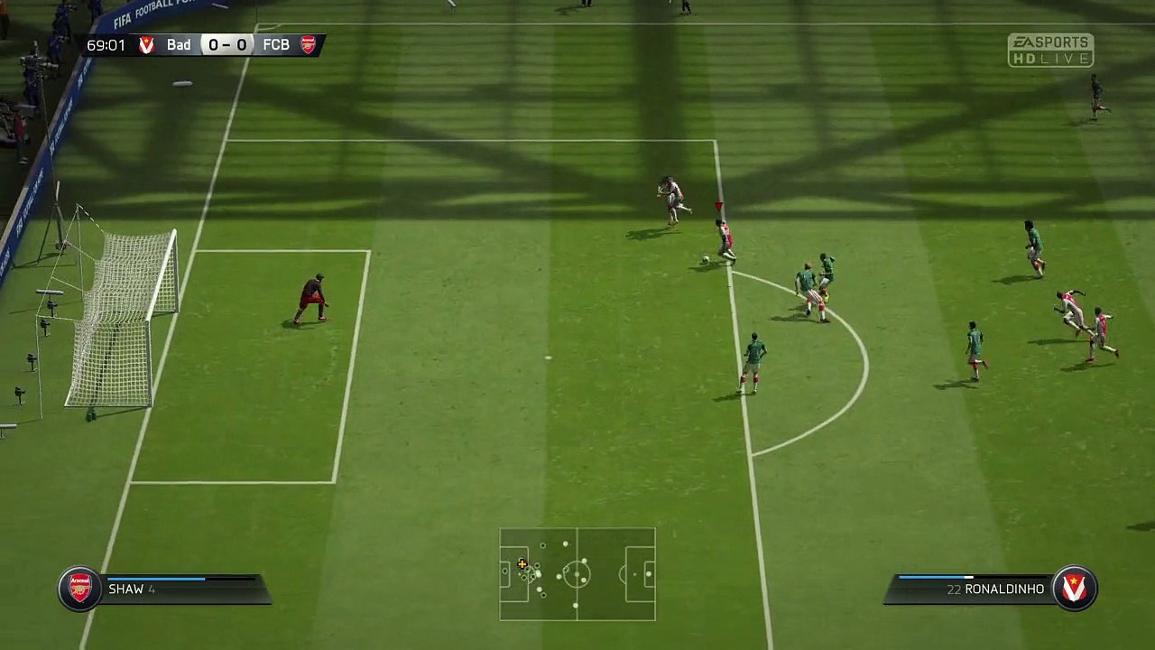 Ronaldinho dribbling and goal