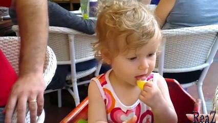 FUNNY BABIES EATING LEMONS