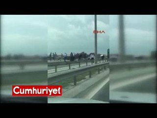 TEM'de kaza: 3 ölü!.. Yol trafiğe kapandı!