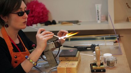 1200°C - Fabrication d'une perle de verre au chalumeau