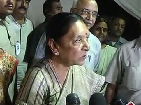 Anandiben Patel talks at Ahmedabad Gota developmental work