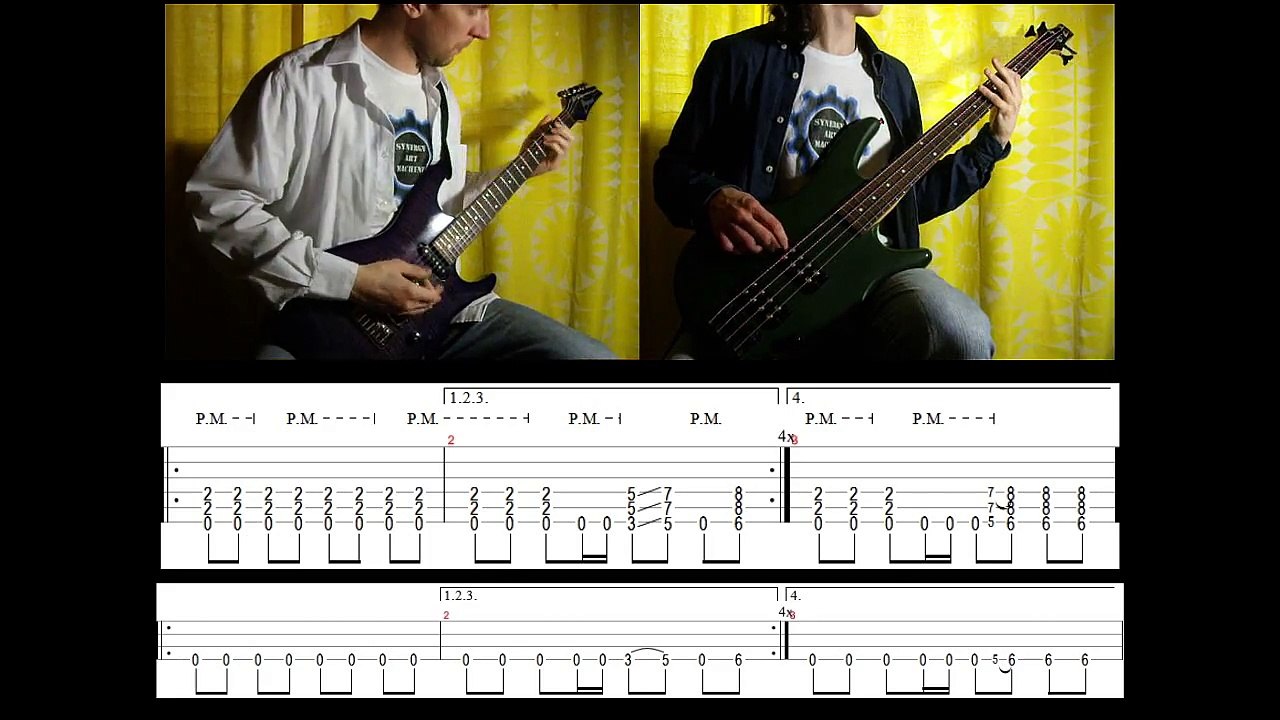 6) Rammstein - Links 2-3-4 (Guitar & Bass lesson + TABs)