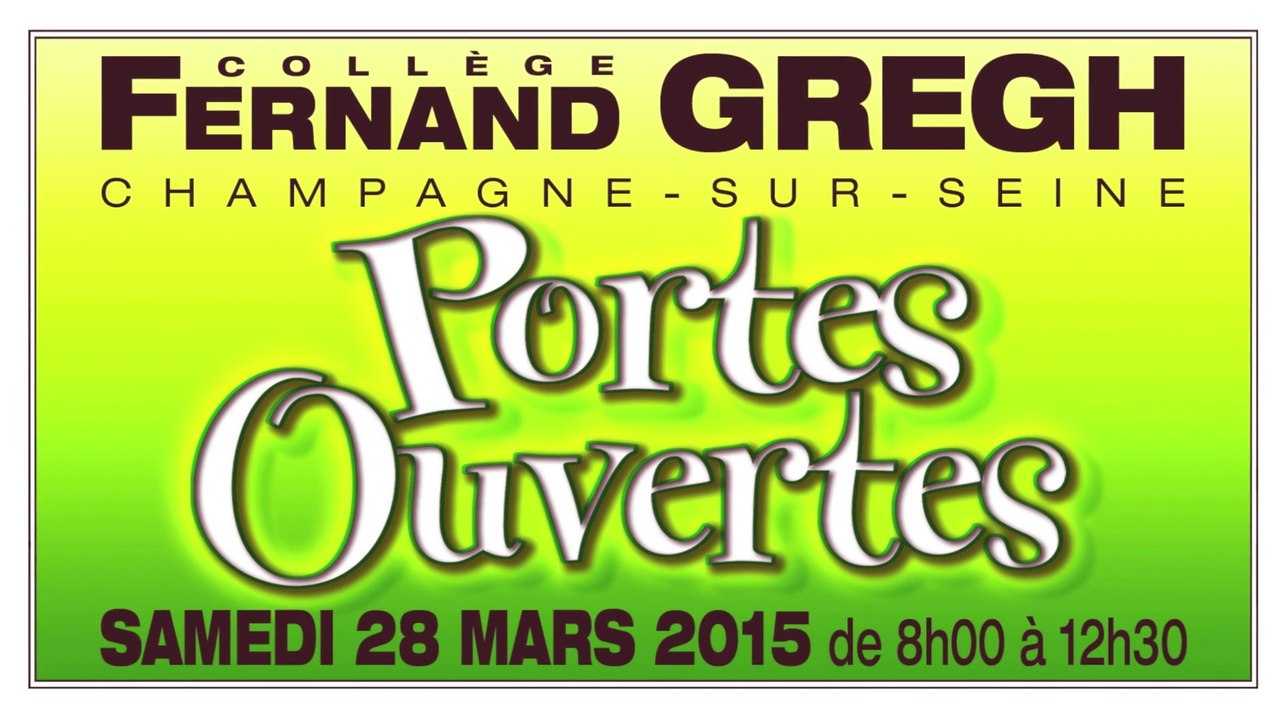 Portes Ouvertes 2015 - Collège Fernand GREGH