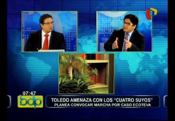 Vocero de Perú Posible: Marcha no busca impunidad para Toledo