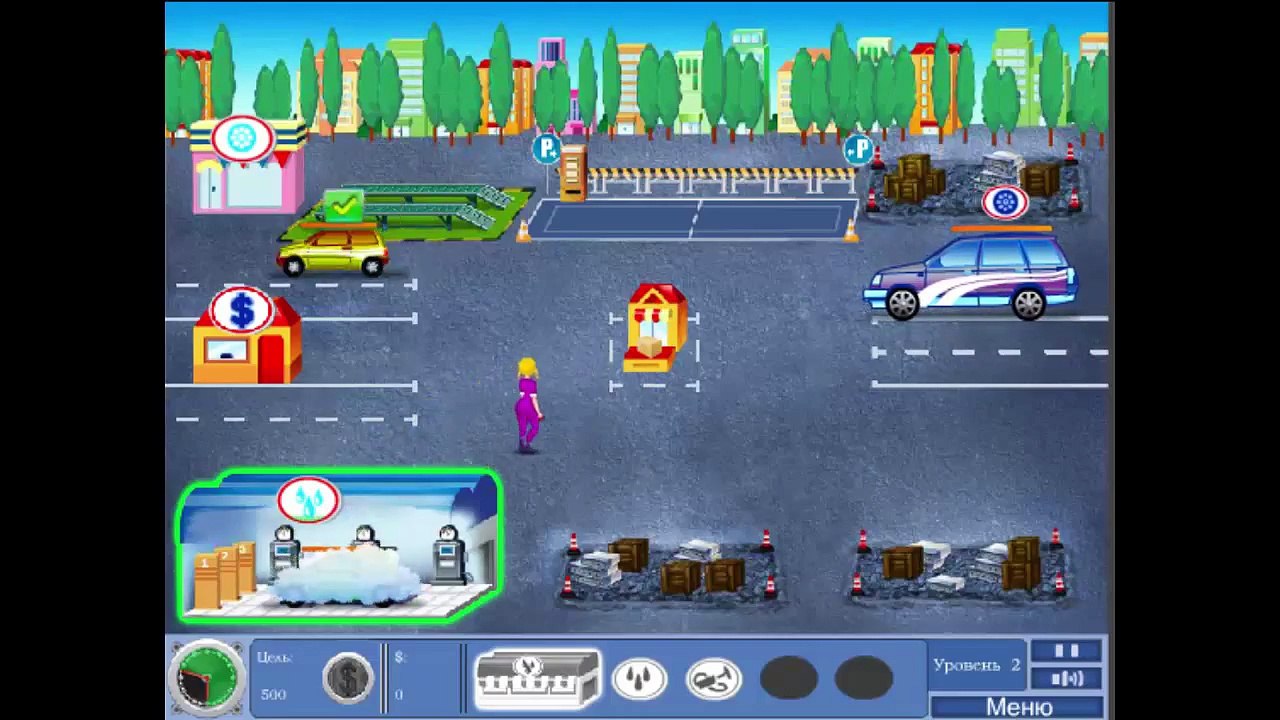 Cartoon about cleaning, car wash, car wash for children, the toy station machines, car wash game