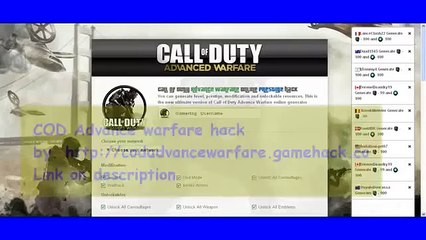 COD Advance warfare hack cheat online generator   april   2015   update