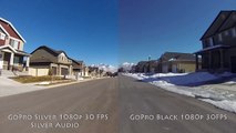 GoPro Hero 3 Black vs. Silver Edition Side By Side Split Screen Test Comparison Day and Night