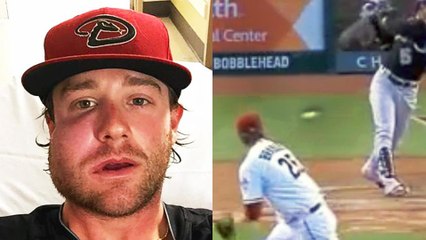 Diamondbacks' Pitcher Archie Bradley Takes 115 MPH Hit to His Face
