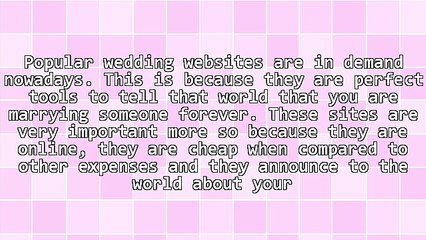 All About Popular Wedding Websites