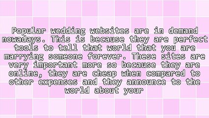 All About Popular Wedding Websites