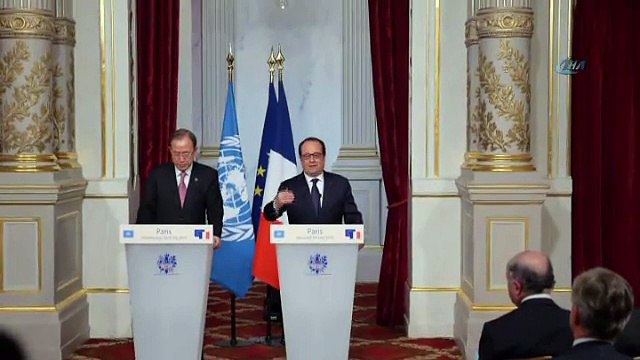 BM Genel Sekreteri Ban Ki Moon Elysee’de