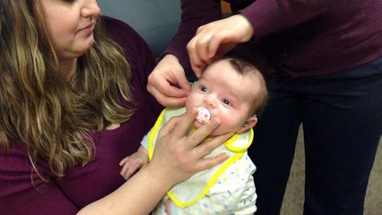 Baby Hears HIs Mom For The First Time.