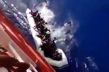 More than 100 of people drown in the middle of sea