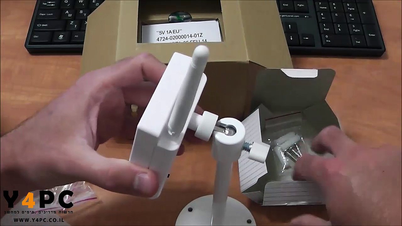 סיקור והתקנת מצלמת רשת Edimax 1.3Mpx Wireless Network Camera IC-3115W