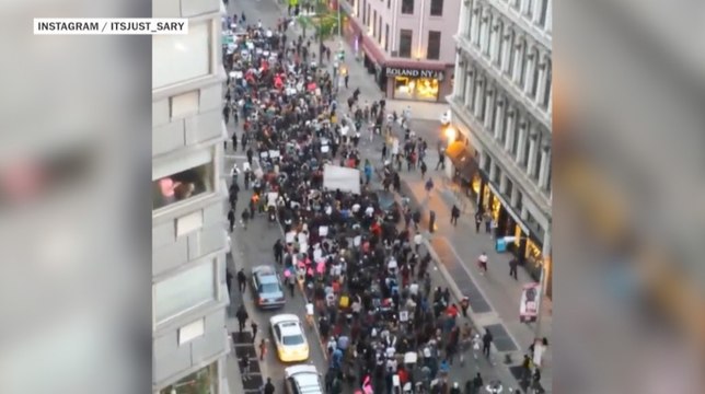 Social video shows protests for Freddie Gray in New York
