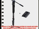 Benro Video Monopod with Flip Lock Legs S2 Head and 3 Leg Base with an Extra Video Quick Release