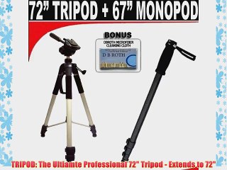 Professional PRO 72 Super Strong Tripod With Deluxe Soft Carrying Case   67 Digital Pro Photo