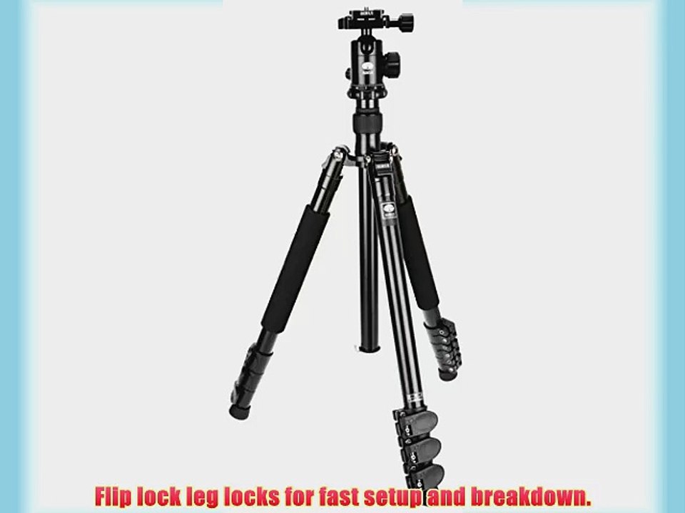 Sirui ET-1004 Aluminum Tripod with E-10 Ball Head - Maximum Height 55.1 Maximum Load 17.6 lbs