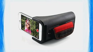 PoiseCam Camera Grip for iPhone - Black/Red Deluxe w/ Quick-Release Neck Strap