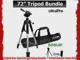 PRO 72-inch TRIPOD For The JVC GZ-HM960 GZ-E10 GZ-E200 GZ-EX210 GZ-EX250 GZ-GX1 Everio HD Camcorders.