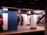 MTA NYC Subway F train arriving at Jay St/Borough Hall