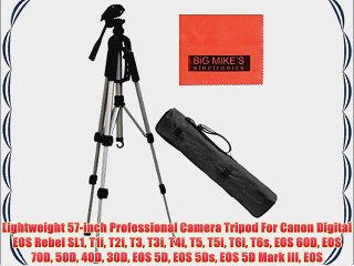 Lightweight 57-inch Professional Camera Tripod For Canon Digital EOS Rebel SL1 T1i T2i T3 T3i