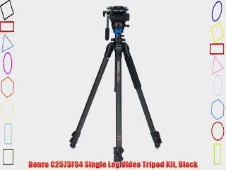 Benro C2573FS4 Single Leg Video Tripod Kit Black