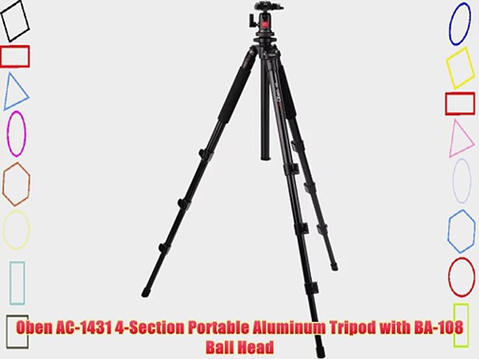 Oben AC-1431 4-Section Portable Aluminum Tripod with BA-108 Ball Head