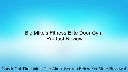 Big Mike's Fitness Elite Door Gym Review