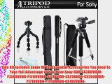 Triple Tripod Accessory Bundle Kit For Sony HDR-CX580V HDR-PJ580V HDR-PJ260V HDR-PJ200 HDR-CX200