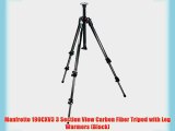 Manfrotto 190CXV3 3 Section View Carbon Fiber Tripod with Leg Warmers (Black)