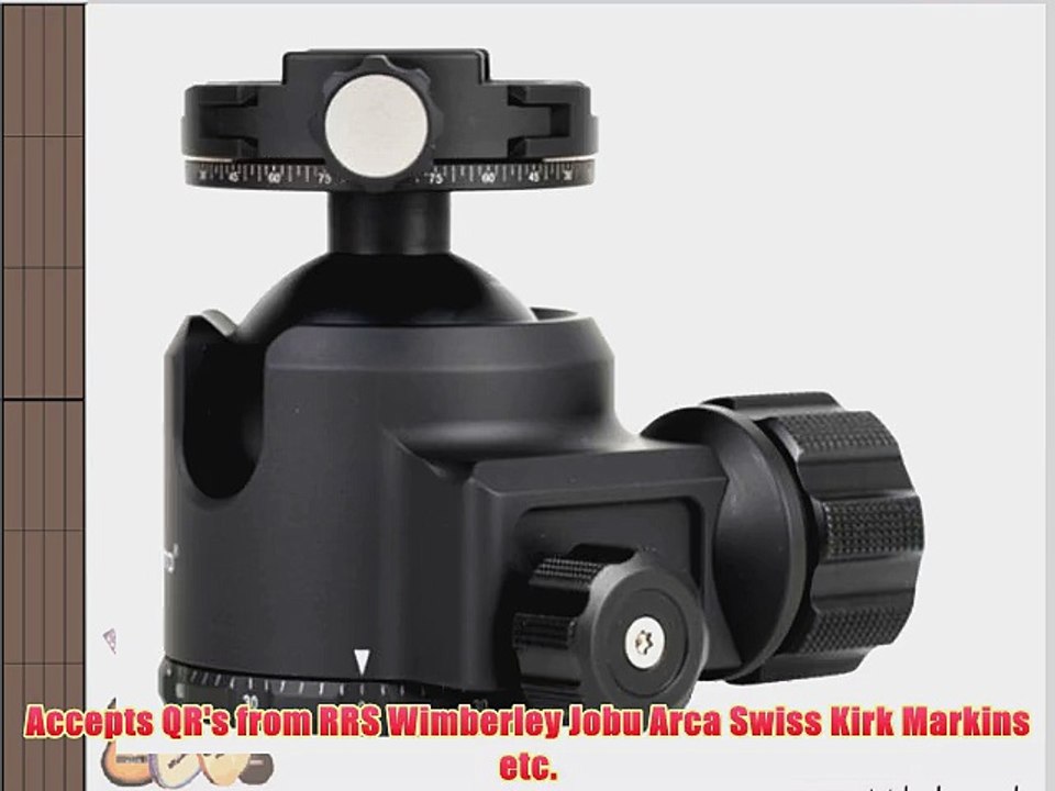 SUNWAYFOTO XB-44DDH2 Tripod Ball Head Arca Compatible Low COG 88lb Max Load XB44 Sunway