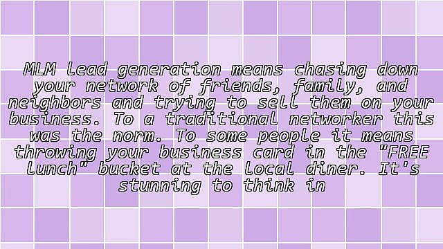 Network Marketing Lead Generation Secrets And Techniques