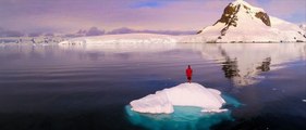 Amazing aeril drone footage of Antarctica