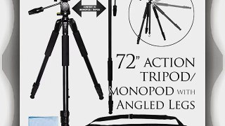 72-Inch Elite Series Professional Heavy Duty Convertible Camera Tripod/Monopod For Pentax K-S2